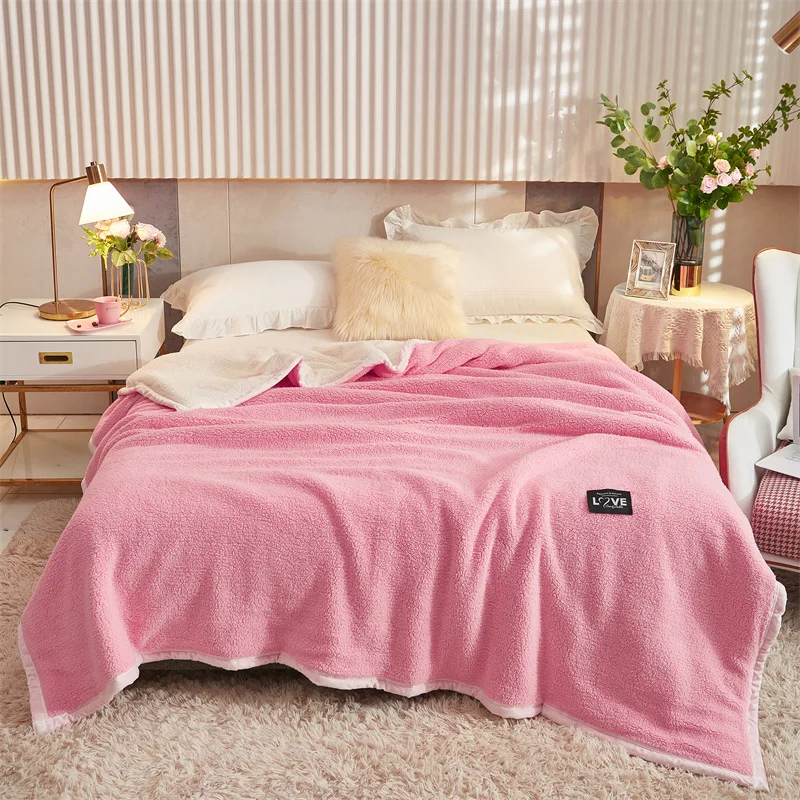 Coral Fleece Thicken Bedspread on the Beds Single Size Solid Color Couverture De Lit Pink Color Bed Plaid for Girls for Winter
Coral Fleece Thicken Bedspread on the Beds Single Size Solid Color Couverture De Lit Pink Color Bed Plaid for Girls for Winter