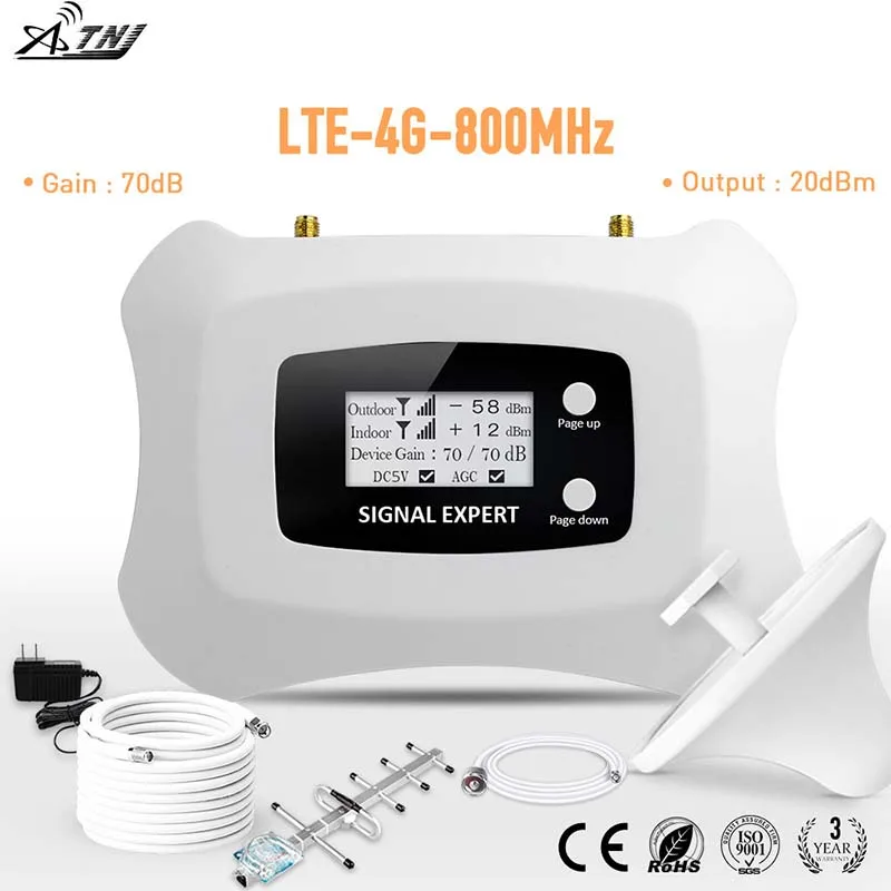Hot! 4G LTE 800MHz Mobile Signal Booster 4g Cell phone Amplifier 4G cellular signal repeater with Yagi + Ceiling antenna kit 
Hot! 4G LTE 800MHz Mobile Signal Booster 4g Cell phone Amplifier 4G cellular signal repeater with Yagi + Ceiling antenna kit