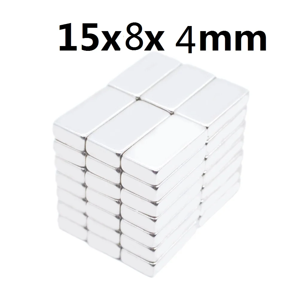 100Pcs 15x8x4Neodymium Magnet 15mm x8mm x 4mm N35 NdFeB Block Super Powerful Strong Permanent Magnetic Imanes 15*8*4 mm
100Pcs 15x8x4Neodymium Magnet 15mm x8mm x 4mm N35 NdFeB Block Super Powerful Strong Permanent Magnetic Imanes 15*8*4 mm