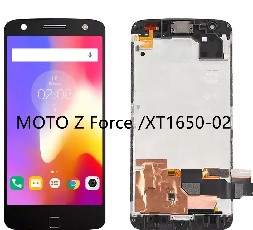 Для Motorola Moto Z Force Droid телефон дисплей с сенсорной панелью экран дигитайзер Рамка