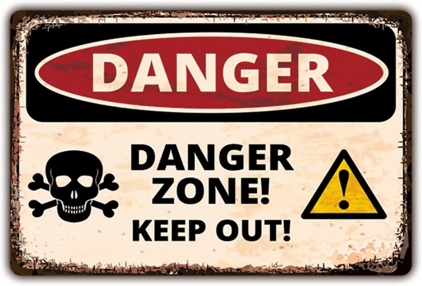 

Zyalex Vintage Poster Retro Metal Tin Signs Wall Beware Warning Plaques 20x30cm RE2877-20