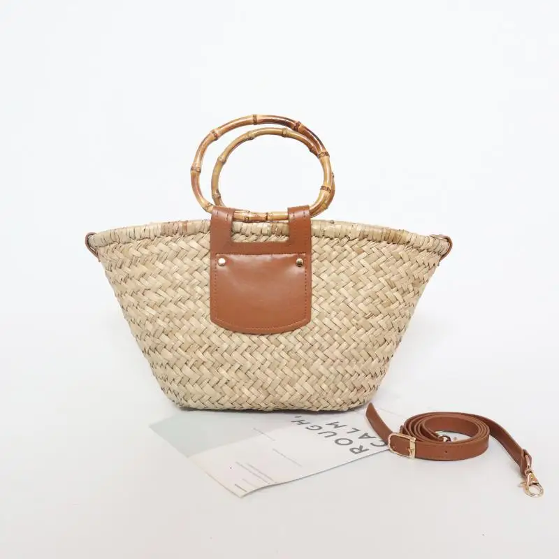 NEW Beach Straw Bags For Women Bamboo Handle Wicker Woven Women's Handbags Bohemia Large Capacity Women Shoulder Messenger Bag
NEW Beach Straw Bags For Women Bamboo Handle Wicker Woven Women's Handbags Bohemia Large Capacity Women Shoulder Messenger Bag