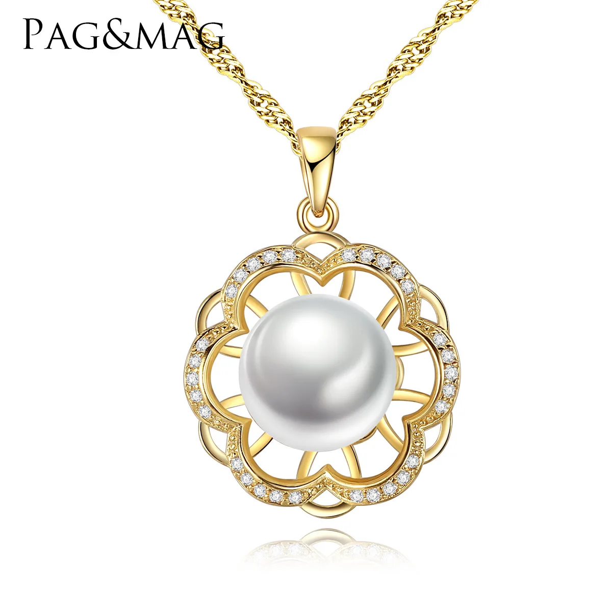 PAG & MAG S925 pearl necklace electroplated 18K real gold fashion women's Necklace
PAG & MAG S925 pearl necklace electroplated 18K real gold fashion women's Necklace