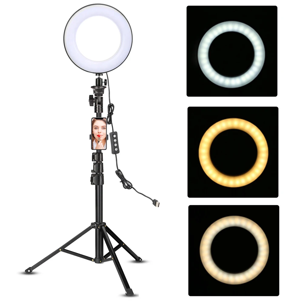 Led Video Ring Light with 51inch Tripod Stand Phone Holder Selfie Ringlight for Youtube Makeup Video Live Lighting Photography
Led Video Ring Light with 51inch Tripod Stand Phone Holder Selfie Ringlight for Youtube Makeup Video Live Lighting Photography