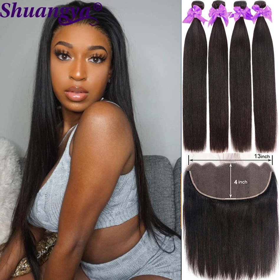 Malaysian Bone Straight Hair Bundles With Frontal Shuangya 100% Human Hair Lace Frontal with Bundles Remy Hair Extension Black
Malaysian Bone Straight Hair Bundles With Frontal Shuangya 100% Human Hair Lace Frontal with Bundles Remy Hair Extension Black