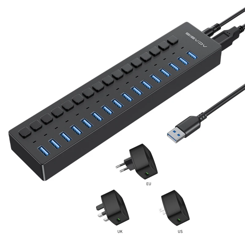 223mm Length Extension Hub USB3.0 HUB Small Size USB3.0 Splitter with Independent Power Switch 450MB/S Data Transmission
223mm Length Extension Hub USB3.0 HUB Small Size USB3.0 Splitter with Independent Power Switch 450MB/S Data Transmission