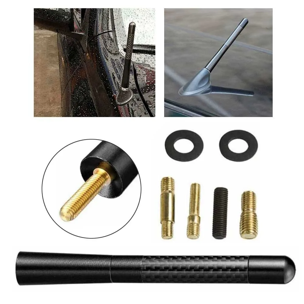 12cm Universal Car Antenna Fit Carbon Radio Stubby Fiber Black Aluminum Alloy Screw Antenna Auto Replacement Accessories
12cm Universal Car Antenna Fit Carbon Radio Stubby Fiber Black Aluminum Alloy Screw Antenna Auto Replacement Accessories