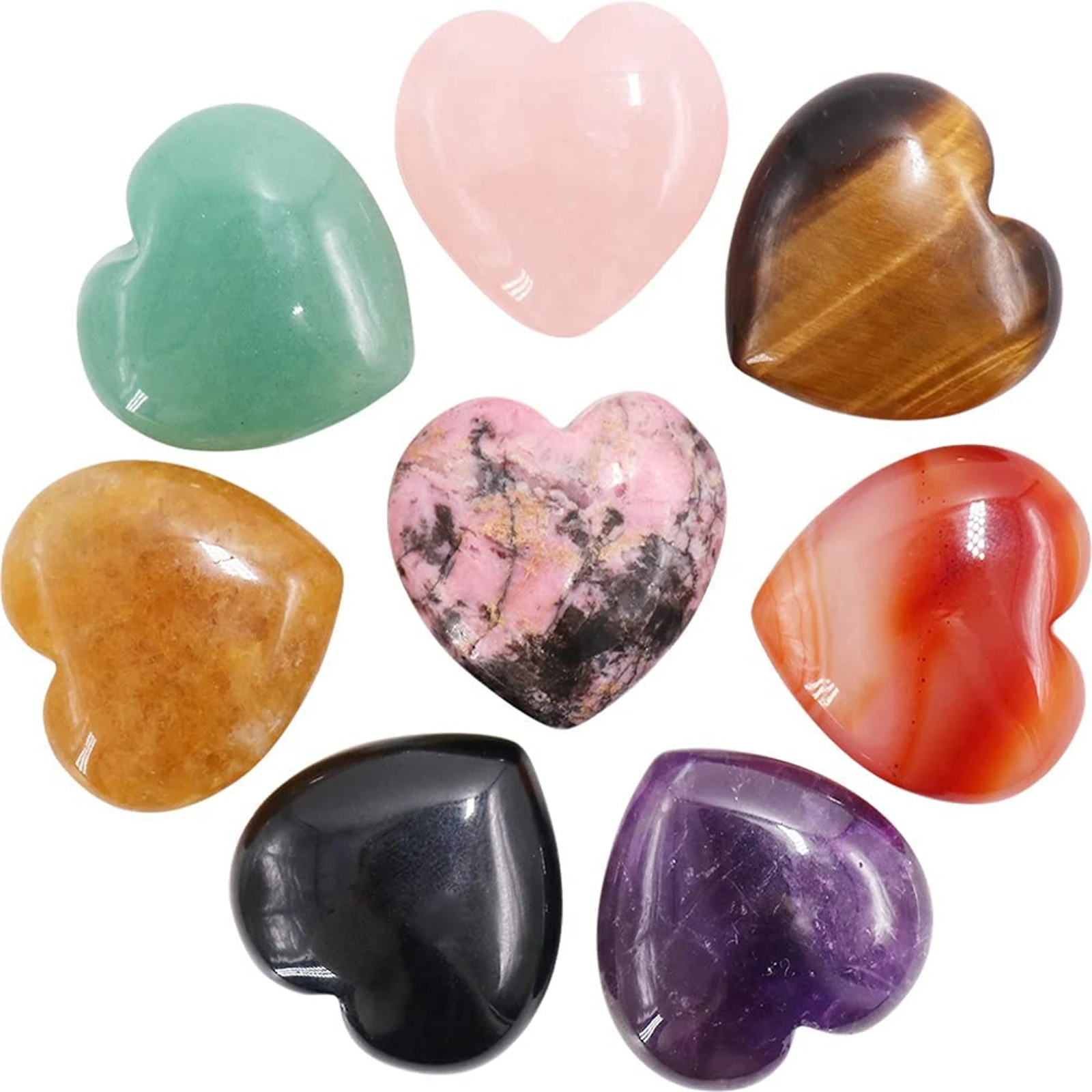 20mmx20mmx6mm Natural Mix Heart Love Stones Puff Hearts Healing Palm Crystal Set With Gift Iron Box For Chakra Reiki Home Décor
20mmx20mmx6mm Natural Mix Heart Love Stones Puff Hearts Healing Palm Crystal Set With Gift Iron Box For Chakra Reiki Home Décor