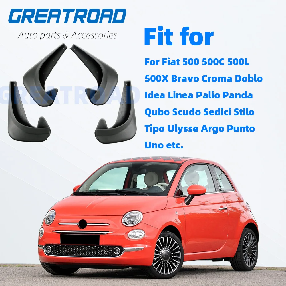 4 шт. Универсальный брызговики брызговик спереди и сзади для Fiat 500 500x Bravo Punto Linea