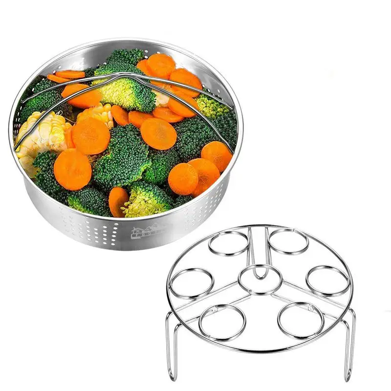 Steamer Basket with Egg Steamer Rack for Instant and Pressure Cooker Accessories Vegetable Steam Rack Stand fits 5,6,8 Qt Pressu
Steamer Basket with Egg Steamer Rack for Instant and Pressure Cooker Accessories Vegetable Steam Rack Stand fits 5,6,8 Qt Pressu