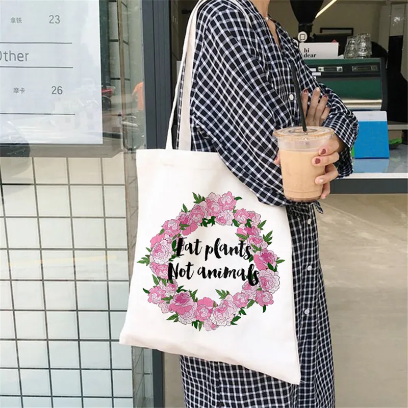 Women Canvas Tote Reusable Eco Capacity Shoulder Bags Letter Flower Handbag Beach Bag Large Women Shopping bag for Groceries
Women Canvas Tote Reusable Eco Capacity Shoulder Bags Letter Flower Handbag Beach Bag Large Women Shopping bag for Groceries