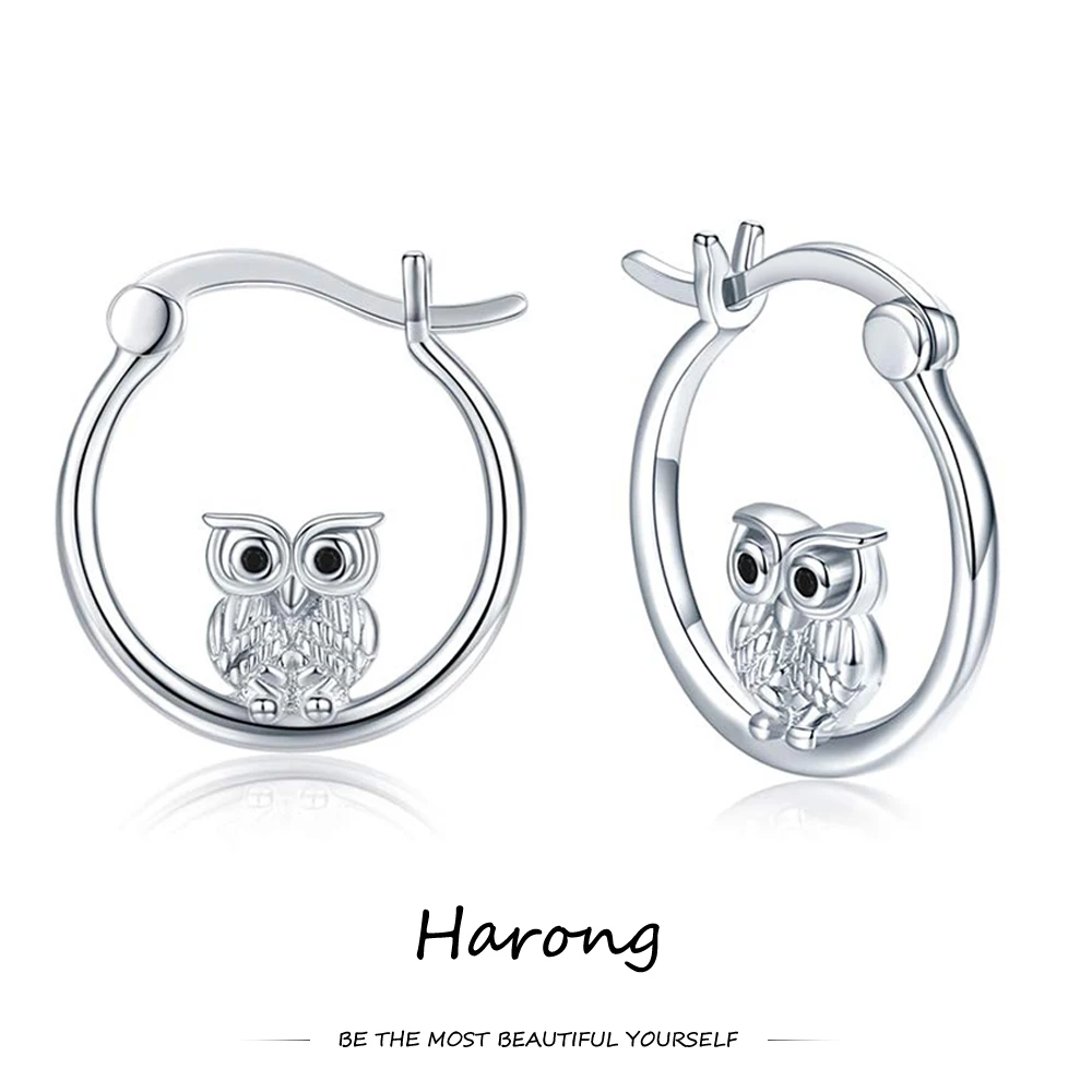 Harong Animal Series Owl Hoop Earrings Silver Color Copper Metal Luxury Aesthetic Female Jewelry Ear Clip Gift for Women Girls
Harong Animal Series Owl Hoop Earrings Silver Color Copper Metal Luxury Aesthetic Female Jewelry Ear Clip Gift for Women Girls