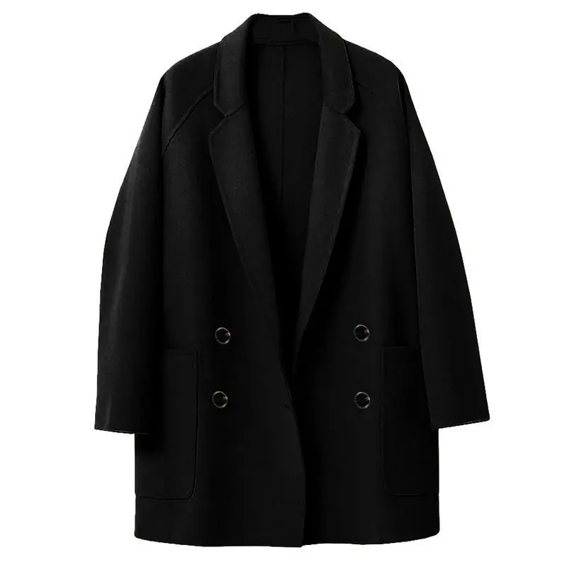 2021 New Double-sided 100% Wool Blends Autumn Winter V Neck Casual Long Korean Style Women Jackets Coats Black Laides Outwear
2021 New Double-sided 100% Wool Blends Autumn Winter V Neck Casual Long Korean Style Women Jackets Coats Black Laides Outwear