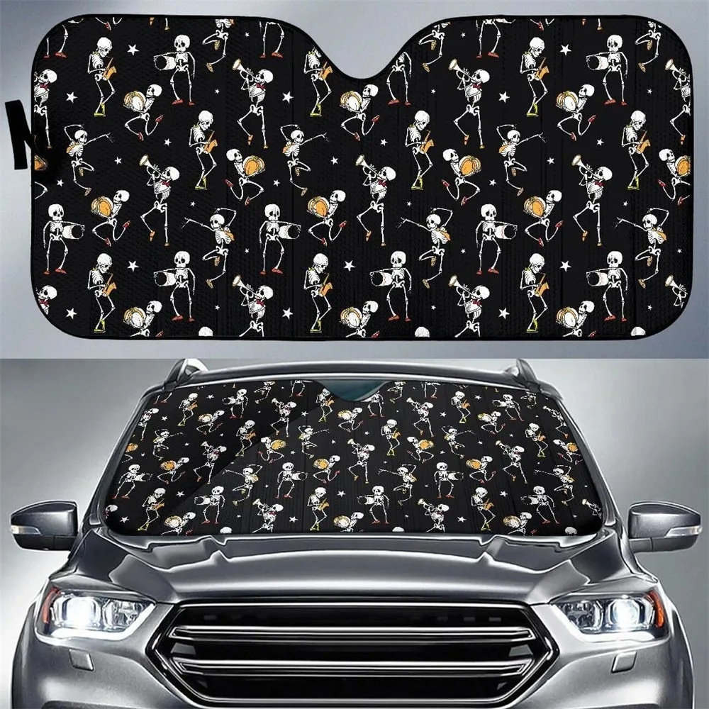 INSTANTARTS Skeleton Dance Print Car Protector Car Sun Shade Windshield Fashion Front Windshield Sunshade Durable Car Sunshade
INSTANTARTS Skeleton Dance Print Car Protector Car Sun Shade Windshield Fashion Front Windshield Sunshade Durable Car Sunshade