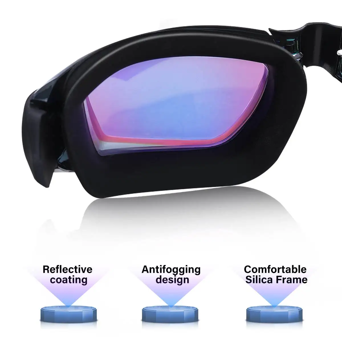 Swimming Goggles Anti-fog Electroplating UV Swimming Glasses for Men Women Nose Clip Electroplate Silicone Swim Glasses
Swimming Goggles Anti-fog Electroplating UV Swimming Glasses for Men Women Nose Clip Electroplate Silicone Swim Glasses