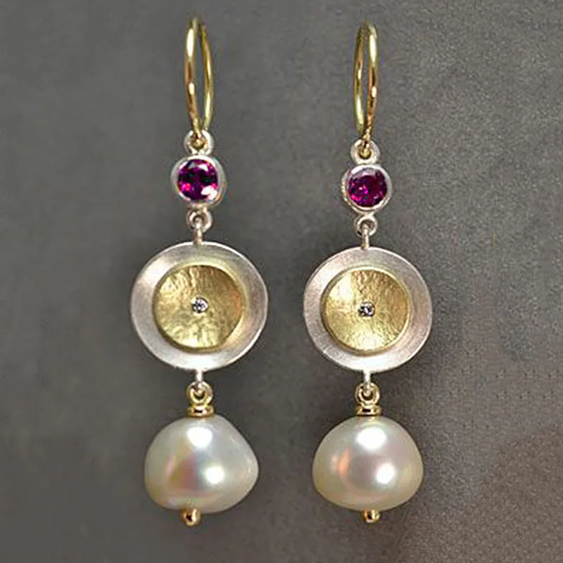 Dainty Vintage Two-Tone Disc Simulated-pearl Dangle Earrings for Women Retro Bohemian Brincos Earrings Bijoux Girl Jewelry Gifts
Dainty Vintage Two-Tone Disc Simulated-pearl Dangle Earrings for Women Retro Bohemian Brincos Earrings Bijoux Girl Jewelry Gifts
