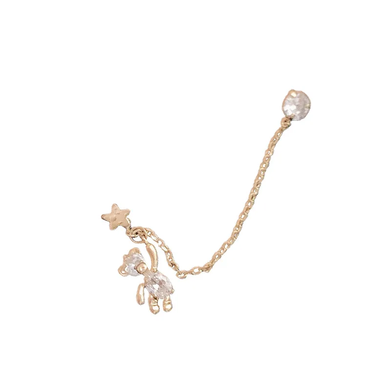 LOVOACC Cute Sparkly Rhinestone Bear Tassel Earrings for Women Gold Color Chain Star Animal Clip Earrings Korean Jewelry Gifts
LOVOACC Cute Sparkly Rhinestone Bear Tassel Earrings for Women Gold Color Chain Star Animal Clip Earrings Korean Jewelry Gifts