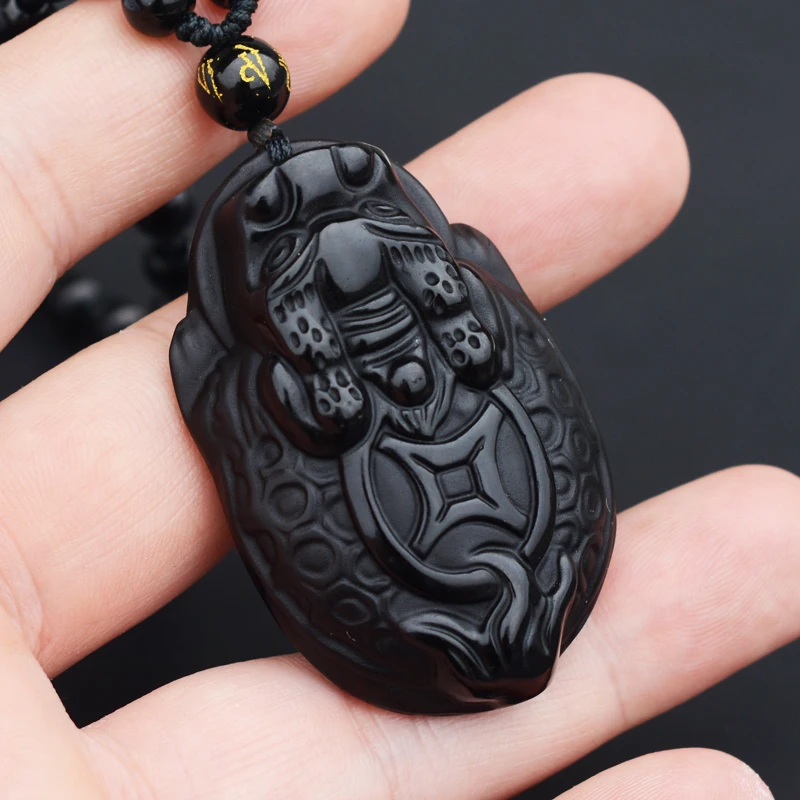 Men Necklace Pendant Black Obsidian Carved Dragon Turtle With Coin Pendant Basaltic Lucky Turtle Gift for Male Fine Jade Jewelry
Men Necklace Pendant Black Obsidian Carved Dragon Turtle With Coin Pendant Basaltic Lucky Turtle Gift for Male Fine Jade Jewelry