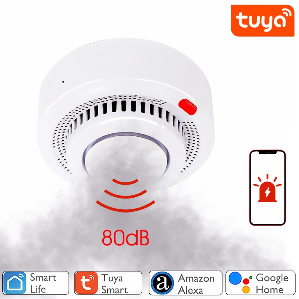 Tuya WiFi Smoke Alarm Fire Protection Smoke Detector Smokehouse Combination Fire Alarm Home Security System Firefighters
Tuya WiFi Smoke Alarm Fire Protection Smoke Detector Smokehouse Combination Fire Alarm Home Security System Firefighters