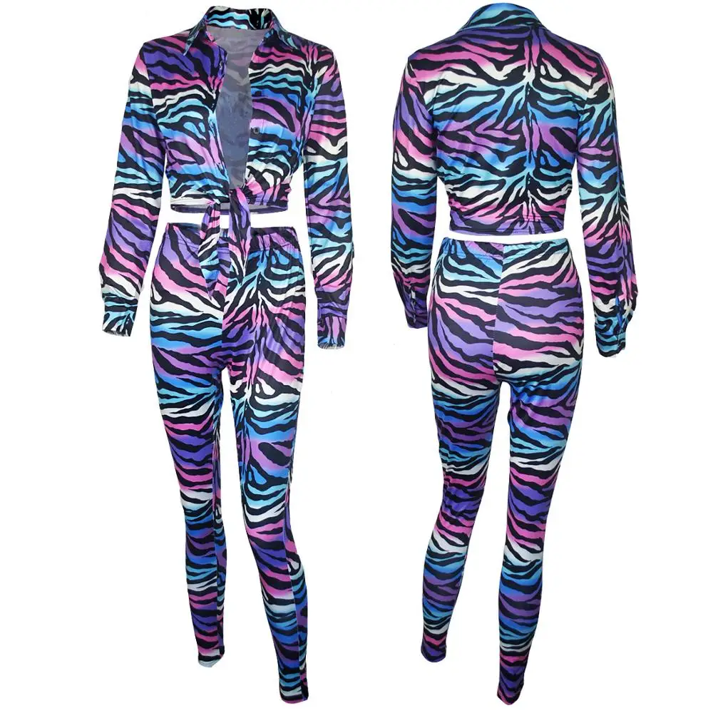 Adogirl Women Vintage Zebra Print Two Pieces Set Long Sleeve Tie Up Blouses Legging Pants Suit Casual Tracksuits Activewear
Adogirl Women Vintage Zebra Print Two Pieces Set Long Sleeve Tie Up Blouses Legging Pants Suit Casual Tracksuits Activewear
