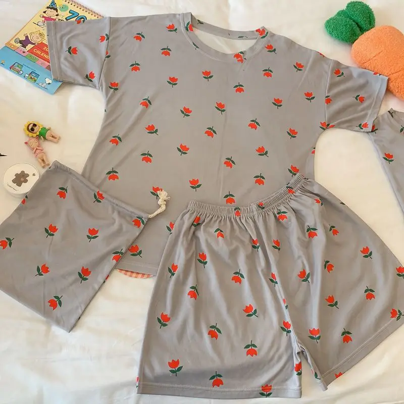 Female Sweet Flower Print Nightgown Lounge O-Neck Long Nightdress Summer Milk Fiber Nightwear With Pouch Bag Home Dress
Female Sweet Flower Print Nightgown Lounge O-Neck Long Nightdress Summer Milk Fiber Nightwear With Pouch Bag Home Dress