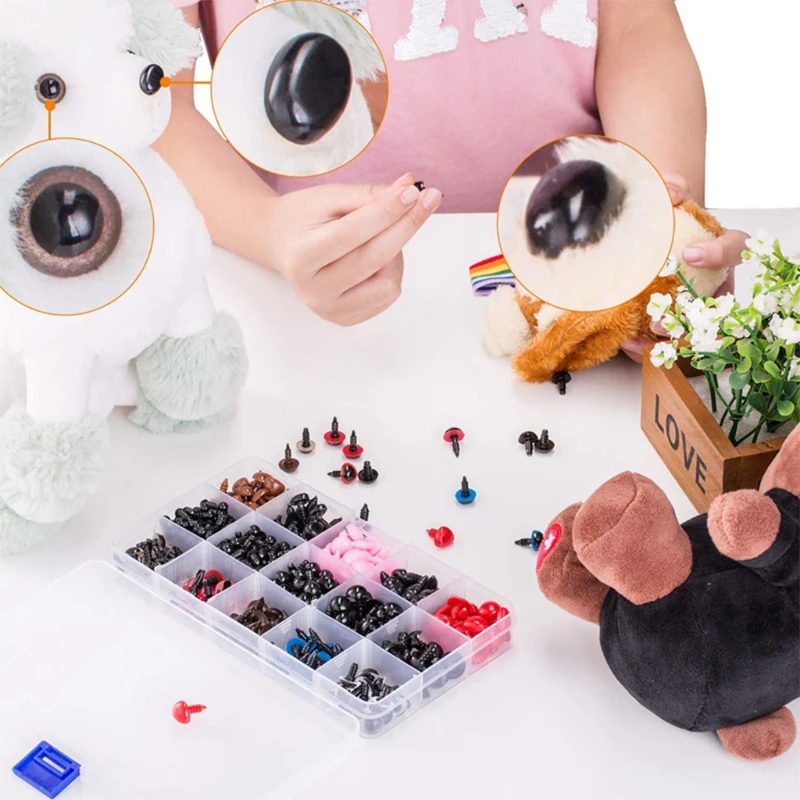 New 752 Safety Eyes and Noses with Washers, Colorful Plastic Safety Eyes and Noses In Various Sizes for Dolls, Stuffed Anima
New 752 Safety Eyes and Noses with Washers, Colorful Plastic Safety Eyes and Noses In Various Sizes for Dolls, Stuffed Anima