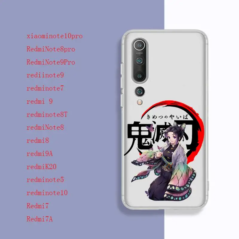 Demon Slayer Phone Case transparent phone case For Redmi note8T note7 7A 9A Xiaomi note10pro
Demon Slayer Phone Case transparent phone case For Redmi note8T note7 7A 9A Xiaomi note10pro