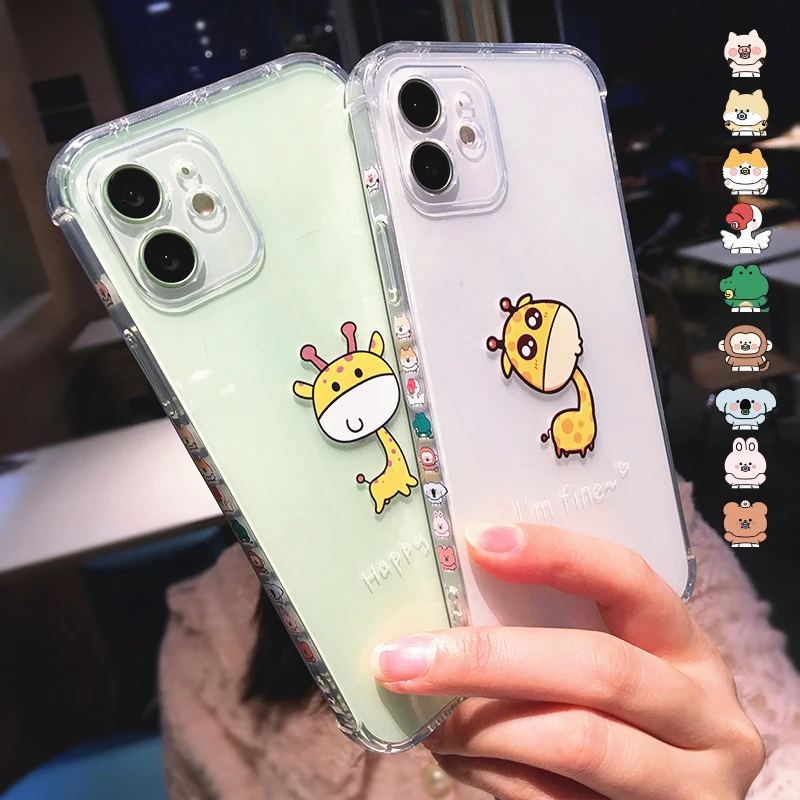 Cute Cartoon Animal Giraffe Clear Phone Case For iPhone 13 Pro Max 12 11 X XS XR 7 8 Plus SE 2020 Couple Transparent Soft Cover
Cute Cartoon Animal Giraffe Clear Phone Case For iPhone 13 Pro Max 12 11 X XS XR 7 8 Plus SE 2020 Couple Transparent Soft Cover