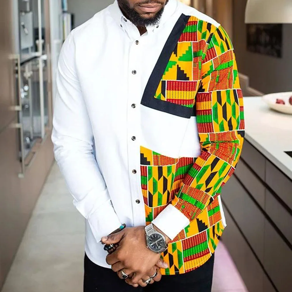 Spring Fashion Print Man Shirt Tops Geometric Slim Casual Single-Breasted Blouse African 2021 Gentlemen Work Business Shirts
Spring Fashion Print Man Shirt Tops Geometric Slim Casual Single-Breasted Blouse African 2021 Gentlemen Work Business Shirts