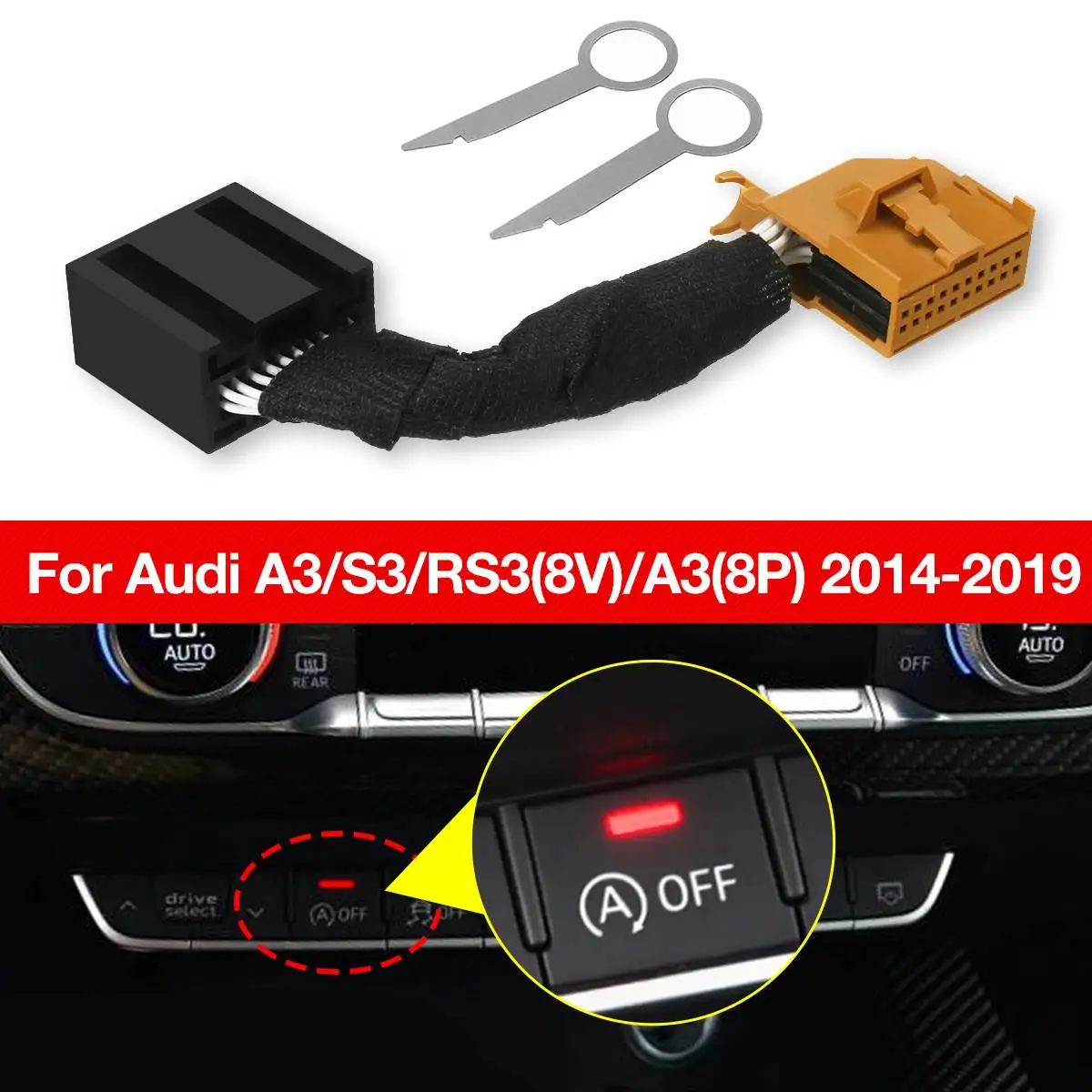 For Audi A3/S3/RS3(8V)/A3(8P) 2014-2019 Car Automatic Stop Start Engine System Off Device Control Sensor Plug Stop
For Audi A3/S3/RS3(8V)/A3(8P) 2014-2019 Car Automatic Stop Start Engine System Off Device Control Sensor Plug Stop