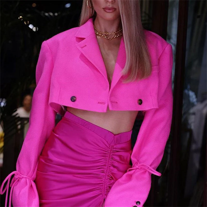 2022 Elegant Ladies Long Sleeve Short Blazer Coat New Design Fashion Notched Crop Top Chic Design Solid Short Suits Women Jacket
2022 Elegant Ladies Long Sleeve Short Blazer Coat New Design Fashion Notched Crop Top Chic Design Solid Short Suits Women Jacket