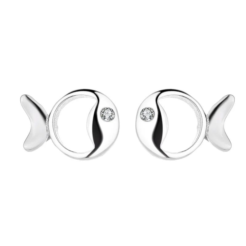 Fengxiaoling Genuine 925 Sterling Silver Earrings For Women Minimalist Mini Zircon Small Fish Stud Earrings Fine Silver Jewelry
Fengxiaoling Genuine 925 Sterling Silver Earrings For Women Minimalist Mini Zircon Small Fish Stud Earrings Fine Silver Jewelry