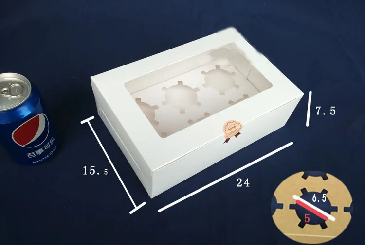 50pcs 24*15.5*7.5cm 6 grid Packaging White cardboard Paper Muffin window Box For Candy\Cake\Dessert \party Packing boxes 
50pcs 24*15.5*7.5cm 6 grid Packaging White cardboard Paper Muffin window Box For Candy\Cake\Dessert \party Packing boxes