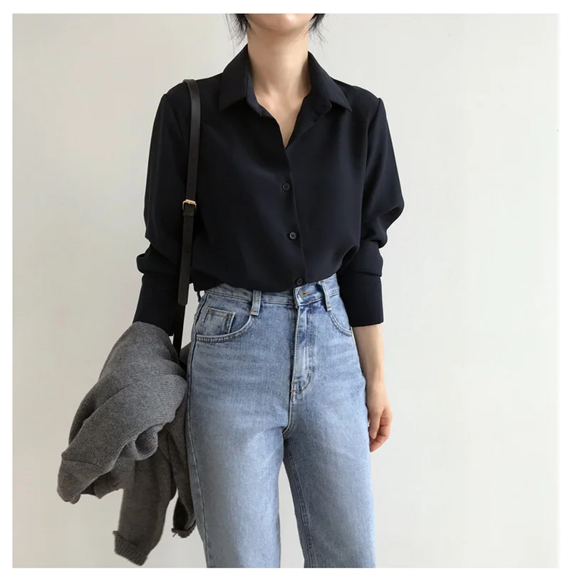 New Women's Shirt Classic Chiffon Blouse Female Plus Size Loose Long Sleeve Shirts Lady Simple Style Tops Clothes Blusas
New Women's Shirt Classic Chiffon Blouse Female Plus Size Loose Long Sleeve Shirts Lady Simple Style Tops Clothes Blusas