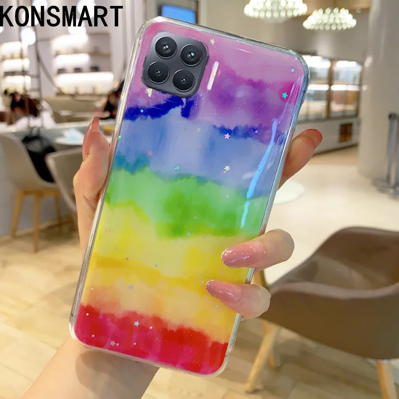 KONSMART For OPPO Reno4 Lite Case Cute Rainbow Glitter Star Phone Case Reno4 F Cartoon Silicone Soft Back Cover OPPO F17 Pro
KONSMART For OPPO Reno4 Lite Case Cute Rainbow Glitter Star Phone Case Reno4 F Cartoon Silicone Soft Back Cover OPPO F17 Pro