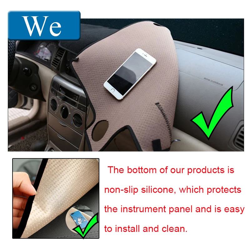 Коврик MIDOON для приборной панели автомобиля Volkswagen VW Touran 2003 2004 -2009 2010 2011 2012 2013 2014 2015 |
