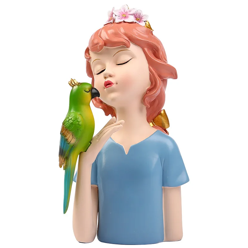 Nordic Parrot Girl Model Resin Figure Ornaments Figurines Home Decoration Accessories for Living Room Ornaments for Home Decor
Nordic Parrot Girl Model Resin Figure Ornaments Figurines Home Decoration Accessories for Living Room Ornaments for Home Decor