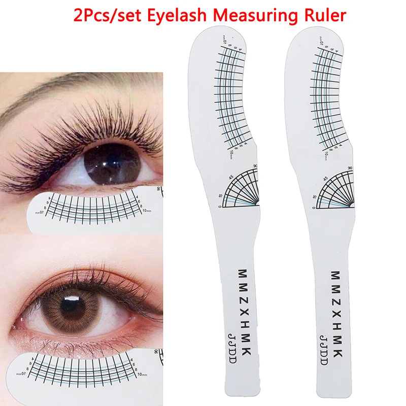 2pcs Eyelashes Length Curling Degree Ruler Eyelash Measuring Ruler Lashes Symmetrical Positioning Extension Styling Tool
2pcs Eyelashes Length Curling Degree Ruler Eyelash Measuring Ruler Lashes Symmetrical Positioning Extension Styling Tool