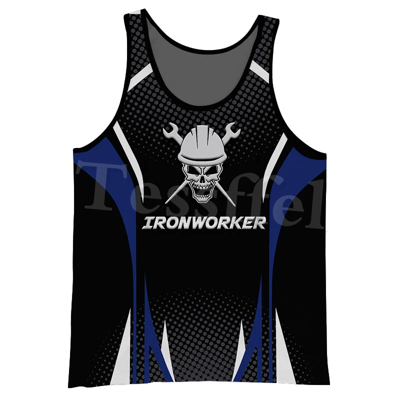 Tessffel Ironworker Welder 3D Printed Fashion Summer Skull Worker Men's Vest Harajuku Casual Unisex Tank Top Streetwear Style-2
Tessffel Ironworker Welder 3D Printed Fashion Summer Skull Worker Men's Vest Harajuku Casual Unisex Tank Top Streetwear Style-2