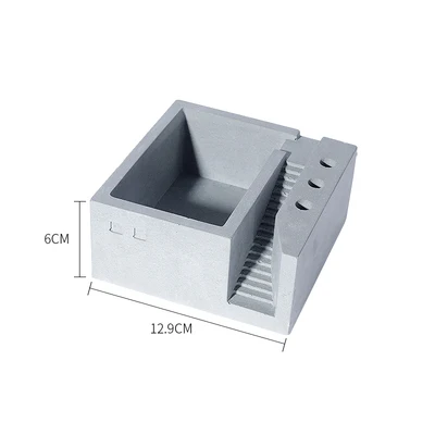 Square Steps Style Single Hole Penholder Silicone Pot Mold for Multi-function Office Desktop Concrete Molds Clay Plaster Mould
Square Steps Style Single Hole Penholder Silicone Pot Mold for Multi-function Office Desktop Concrete Molds Clay Plaster Mould