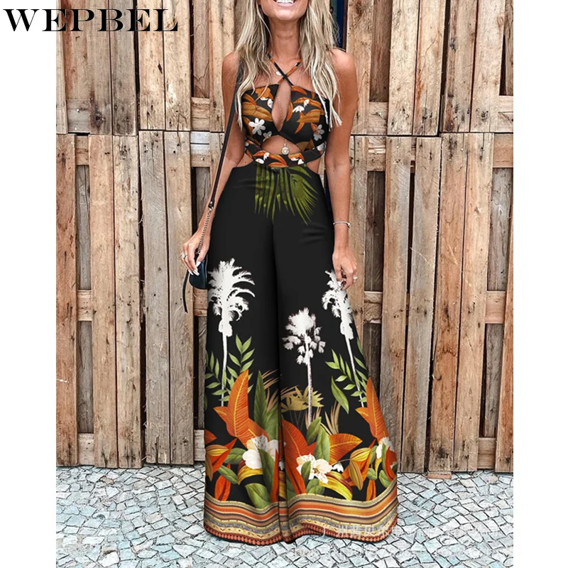 Летние женские свободные длинные брюки Mandylandy с цветочным принтом, женский комбинезон с перекрестными лямками через шею и широкими штанинам... 
Летние женские свободные длинные брюки Mandylandy с цветочным принтом, женский комбинезон с перекрестными лямками через шею и широкими штанинам...