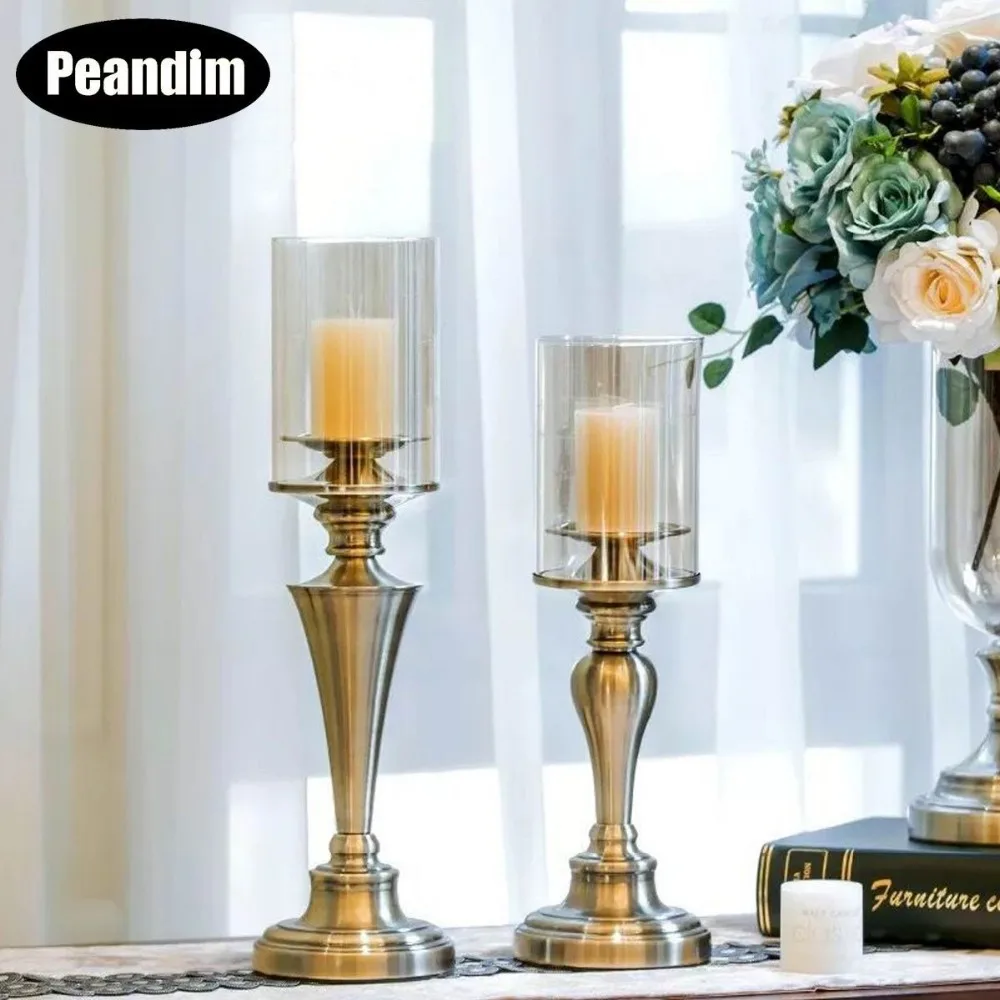 PEANDIM Elegant Bronze Candle Holders Home Decorations Candle Lantern Table Centerpieces Candlestick For Wedding Anniversary
PEANDIM Elegant Bronze Candle Holders Home Decorations Candle Lantern Table Centerpieces Candlestick For Wedding Anniversary