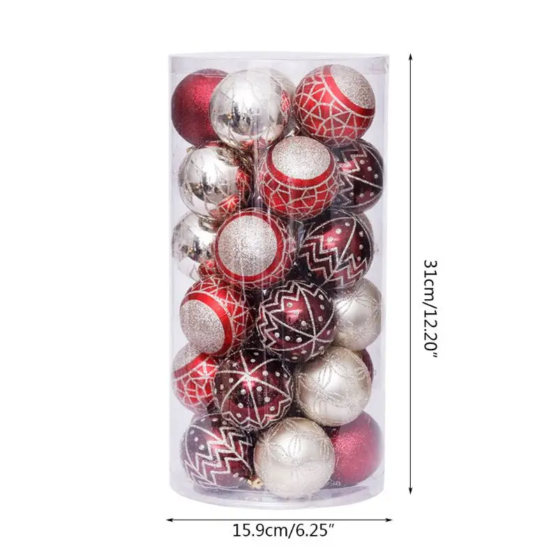 6cm/30 Pcs Christmas Balls Ornaments Party Wedding Xmas Tree Hanging Decorations
6cm/30 Pcs Christmas Balls Ornaments Party Wedding Xmas Tree Hanging Decorations