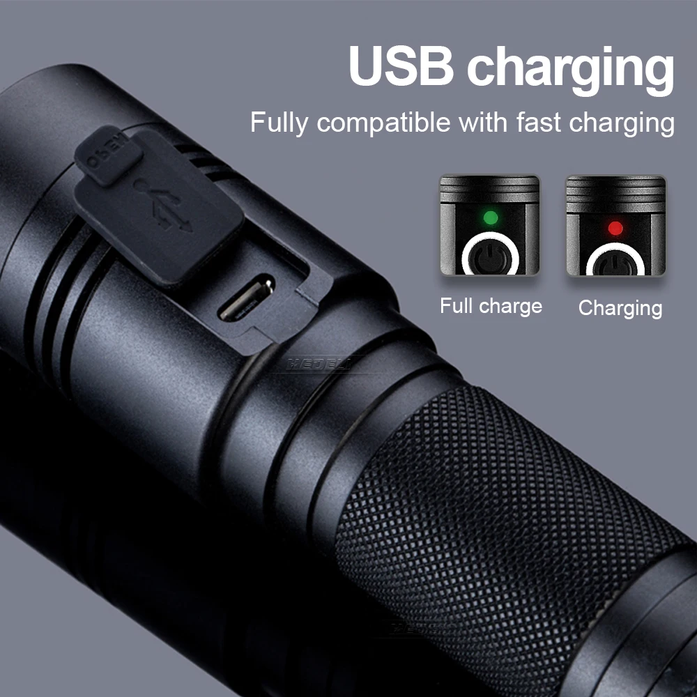 Прямая поставка CREE XHP50.2 светодиодный фонарик Xhp p50 самый мощный USB перезаряжаемый