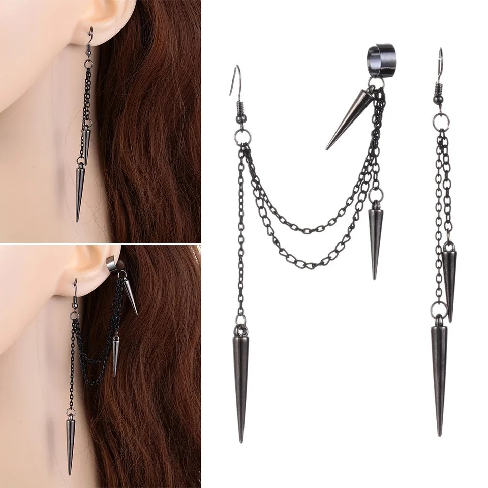 New Retro Wild Long Earrings Ear Clips European And American Fashion Goth Punk Tassel Earrings Ladies Earrings
New Retro Wild Long Earrings Ear Clips European And American Fashion Goth Punk Tassel Earrings Ladies Earrings
