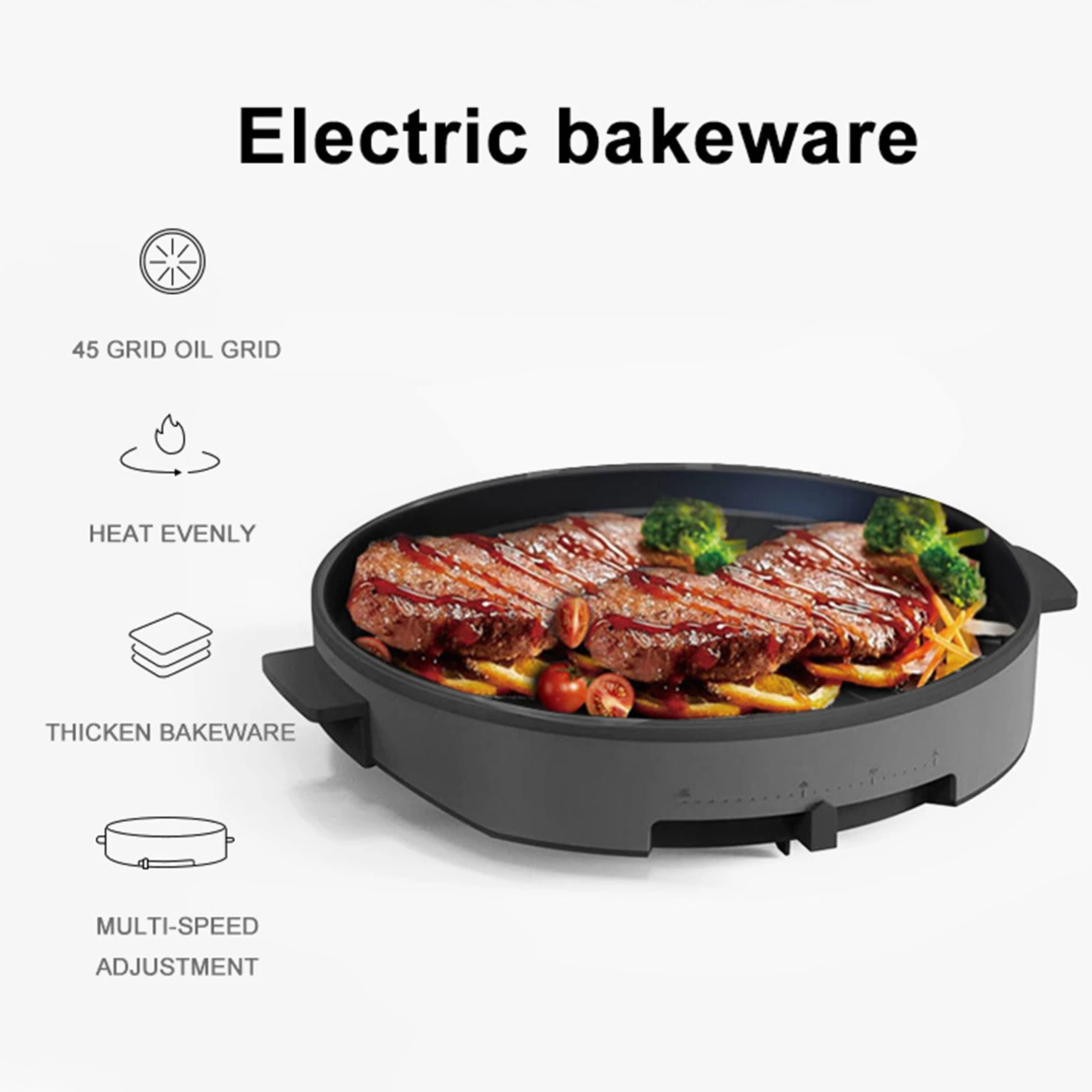 Kitchen Electric Oven Multi-function Barbecue Steak Smokeless Non-stick Pan High Temperature Frying Pan Home Electric Grill
Kitchen Electric Oven Multi-function Barbecue Steak Smokeless Non-stick Pan High Temperature Frying Pan Home Electric Grill