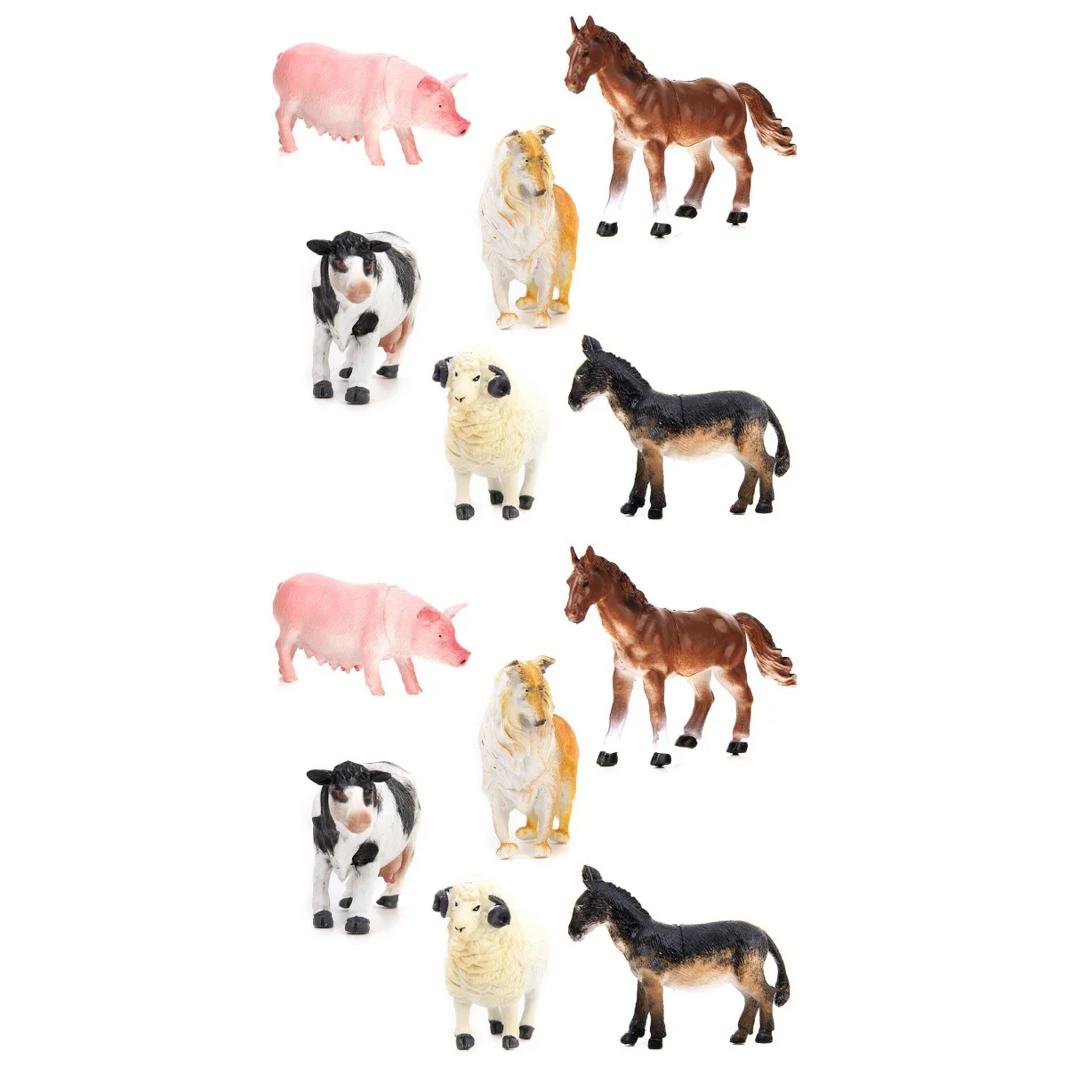 12 шт., фигурки животных на ферме 
12 шт., фигурки животных на ферме