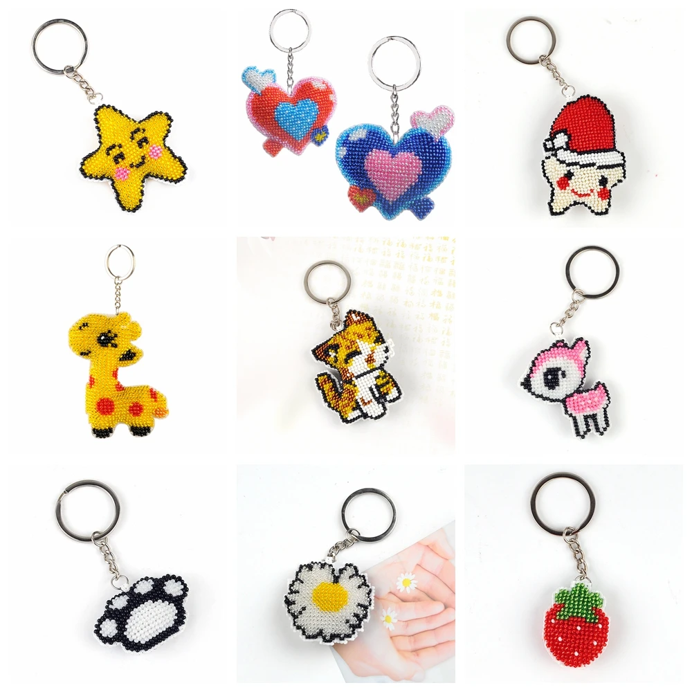 DIY Cross stitch kit Beaded keychain Kit animal Cartoon pattern Needlework Full Beaded Handmade Embroidered Pendant Crafts gifts
DIY Cross stitch kit Beaded keychain Kit animal Cartoon pattern Needlework Full Beaded Handmade Embroidered Pendant Crafts gifts
