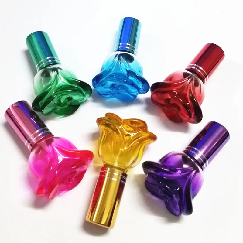 10PC 6ml Colorful Rose Shaped Empty Glass Perfume Bottle Small Sample Portable Parfume Refillable Scent Sprayer Bottle
10PC 6ml Colorful Rose Shaped Empty Glass Perfume Bottle Small Sample Portable Parfume Refillable Scent Sprayer Bottle