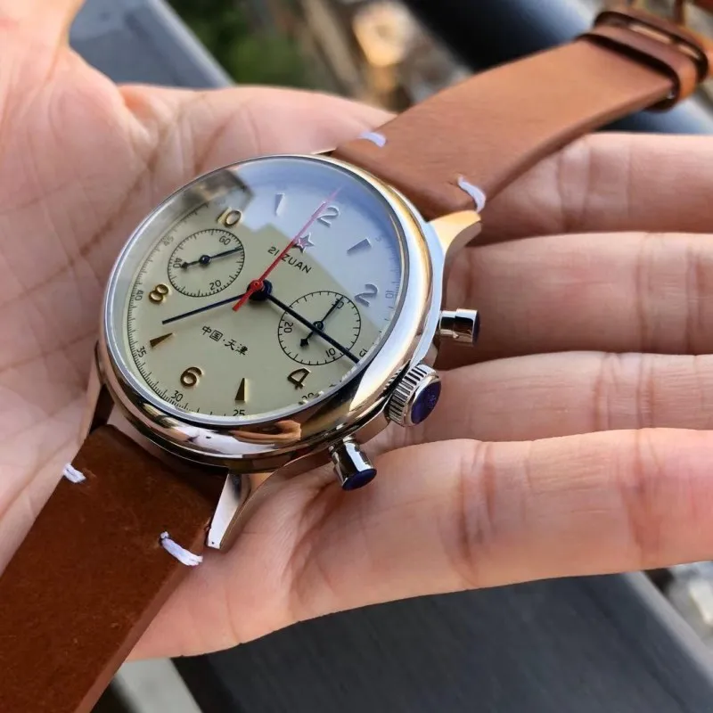 Fashion 38mm Men Chronograph Watches Sapphire Mechanical 1901 Seagull Movement Military Pilot Mens Chronograph Watch 1963 40mm 
Fashion 38mm Men Chronograph Watches Sapphire Mechanical 1901 Seagull Movement Military Pilot Mens Chronograph Watch 1963 40mm